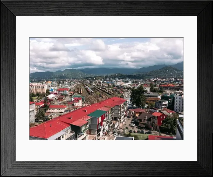Framed Print : Panoramic view of the city of Batumi in sunny day Framed Print : Panoramic view of the city of Batumi in sunny day