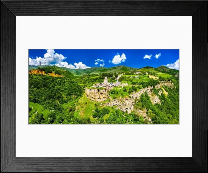 Framed Print : Aerial view of Tatev monastery. UNESCO world heritage in Armenia Framed Print : Aerial view of Tatev monastery. UNESCO world heritage in Armenia