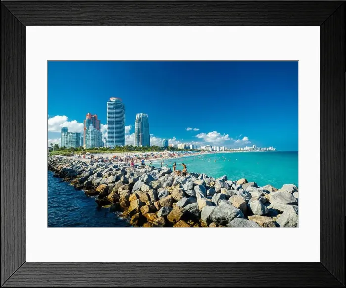 Framed Print : Aerial view city Miami Beach. South Beach. Florida. USA Framed Print : Aerial view city Miami Beach. South Beach. Florida. USA
