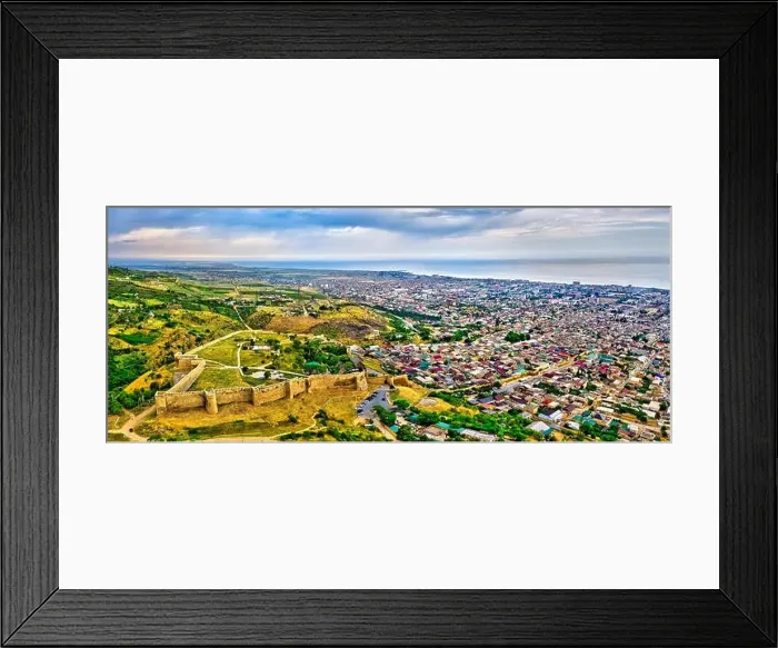 Framed Print : Aerial view of the citadel of Naryn-Kala in Derbent. UNESCO world heritage in Dagestan, Russia Framed Print : Aerial view of the citadel of Naryn-Kala in Derbent. UNESCO world heritage in Dagestan, Russia