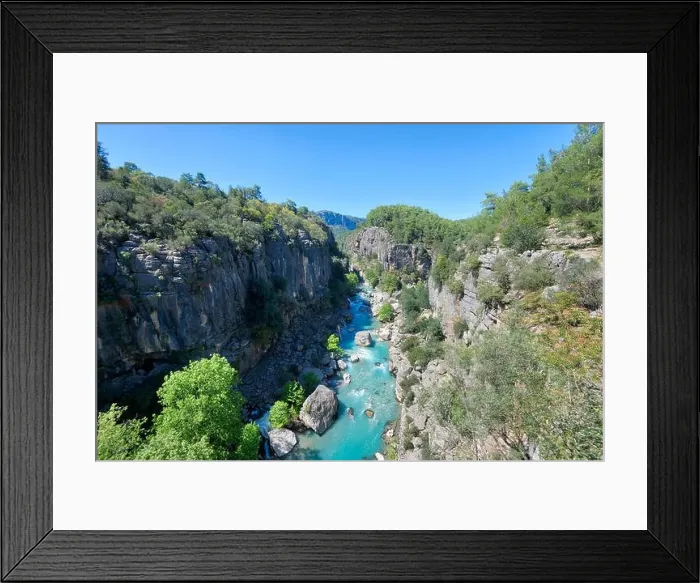 Framed Print : Tazi Canyon Blue River taken in April 2019rn taken in hdr Framed Print : Tazi Canyon Blue River taken in April 2019rn taken in hdr