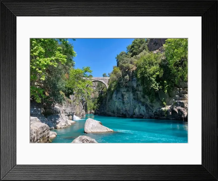 Framed Print : Tazi Canyon Blue River taken in April 2019rn taken in hdr Framed Print : Tazi Canyon Blue River taken in April 2019rn taken in hdr