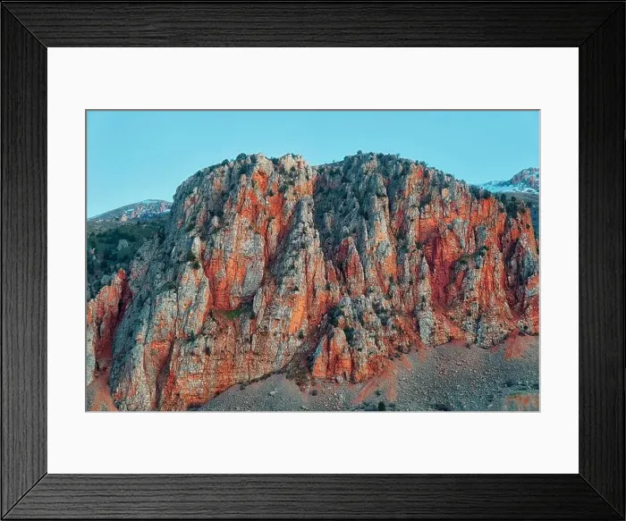 Framed Print : Sunset over Orange Cliffs taken in April 2019rn taken in hdr Framed Print : Sunset over Orange Cliffs taken in April 2019rn taken in hdr