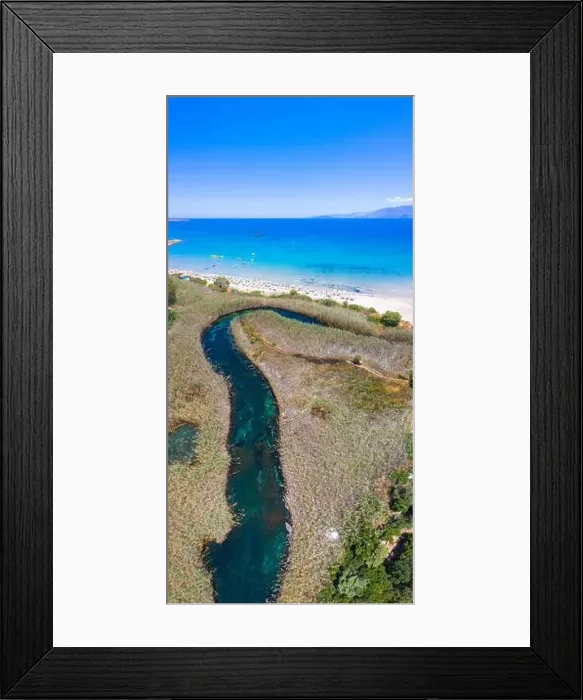 Framed Print : Famous sandy beach of Almyros and the river near Agios Nikolaos, Crete, Greece Framed Print : Famous sandy beach of Almyros and the river near Agios Nikolaos, Crete, Greece