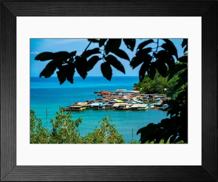 Framed Print : Fisherman village from the bird eye view at Koh Kood, Southeast of Thailand Framed Print : Fisherman village from the bird eye view at Koh Kood, Southeast of Thailand