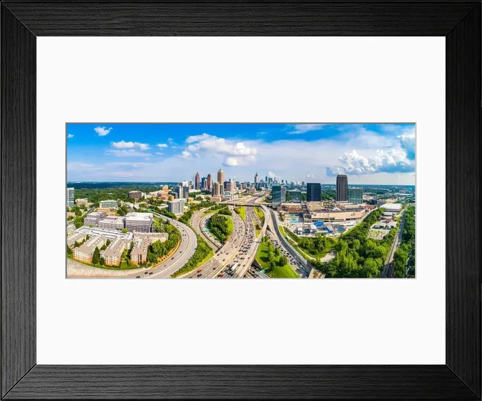 Framed Print : Atlanta, Georgia, USA Downtown Skyline Aerial Panorama Framed Print : Atlanta, Georgia, USA Downtown Skyline Aerial Panorama