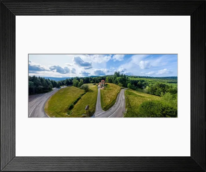 Framed Print : Spacious mountain landscape. A view from the hill to the valley of Alsace. Panoramic view, high resolution Framed Print : Spacious mountain landscape. A view from the hill to the valley of Alsace. Panoramic view, high resolution