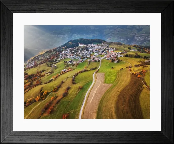 Framed Print : The beautiful village Lajon, Southtyrol, Italy Framed Print : The beautiful village Lajon, Southtyrol, Italy