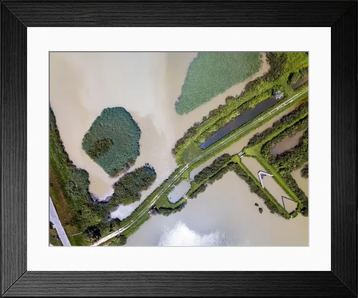 Framed Print : The charm of the river Po in Italy