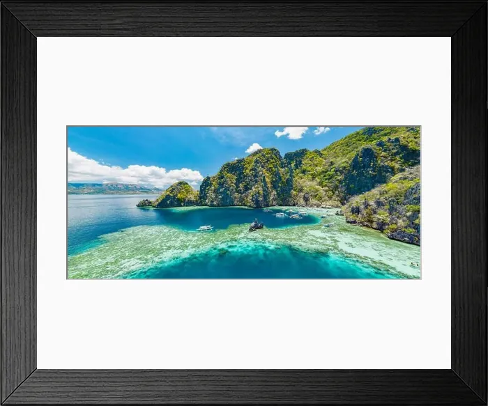 Framed Print : Aerial view of beautiful lagoons and limestone cliffs of Coron, Palawan, Philippines Framed Print : Aerial view of beautiful lagoons and limestone cliffs of Coron, Palawan, Philippines