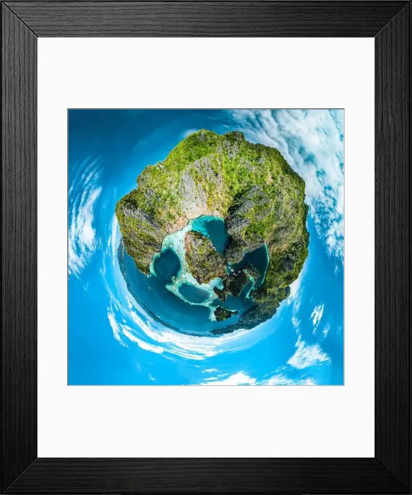 Framed Print : Epic little planet panorama of blue lagoons and limestone cliffs of Coron, Palawan, Philippines Framed Print : Epic little planet panorama of blue lagoons and limestone cliffs of Coron, Palawan, Philippines