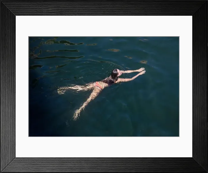 Framed Print : Thassos, Greece - July 20, 2019: Tourists are doing diving in the natural swimming pool Giola in Thassos island, Greece Framed Print : Thassos, Greece - July 20, 2019: Tourists are doing diving in the natural swimming pool Giola in Thassos island, Greece