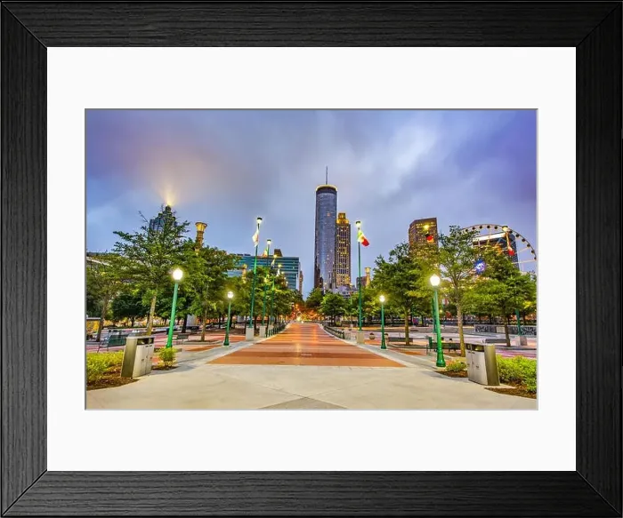 Framed Print : Centennial Park in Downtown Atlanta Georgia GA Framed Print : Centennial Park in Downtown Atlanta Georgia GA