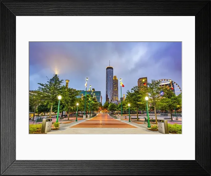 Framed Print : Centennial Park in Downtown Atlanta Georgia Framed Print : Centennial Park in Downtown Atlanta Georgia