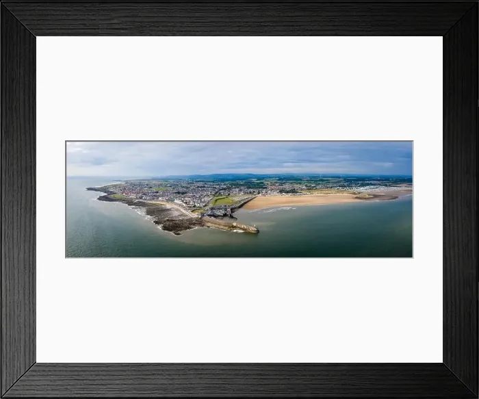 Framed Print : Aerial view of Porthcawl beach harbour and fun fair in South Wales UK Framed Print : Aerial view of Porthcawl beach harbour and fun fair in South Wales UK