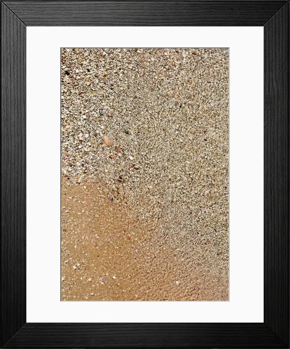 Framed Print : Beach macro clean waters summer background fifty megapixels Athens Saronida