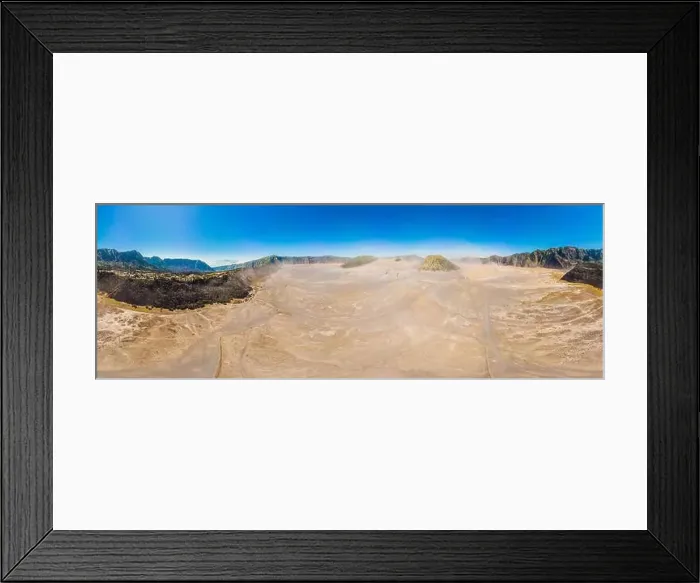 Framed Print : Panoramic Aerial shot of the Bromo volcano and Batok volcano at the Bromo Tengger Semeru National Park on Java Island Framed Print : Panoramic Aerial shot of the Bromo volcano and Batok volcano at the Bromo Tengger Semeru National Park on Java Island
