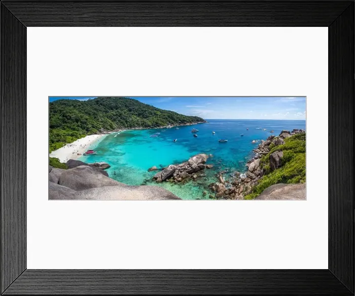 Framed Print : Similan island views from the beach and above, in Thailand Framed Print : Similan island views from the beach and above, in Thailand