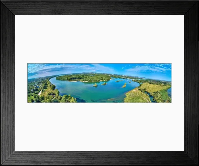 Framed Print : Beautiful panoramic aerial drone view to the confluence of the rivers Irtysh and Ulba in UST-KAMENOGORSK (Oskemen) Framed Print : Beautiful panoramic aerial drone view to the confluence of the rivers Irtysh and Ulba in UST-KAMENOGORSK (Oskemen)