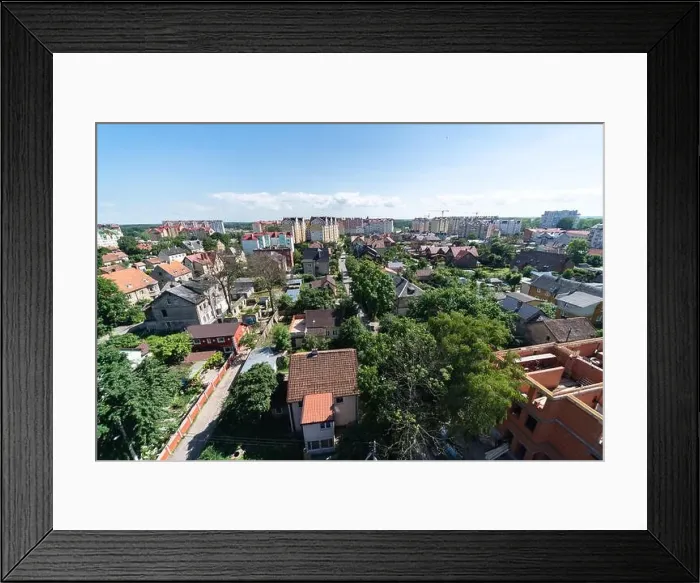 Framed Print : New resort town on seashore, aerial view. Beautiful sunny cityscape from roof. Construction of resort village Framed Print : New resort town on seashore, aerial view. Beautiful sunny cityscape from roof. Construction of resort village