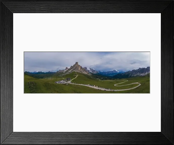 Framed Print : Panoramic view on Giau Pass, South Tyrol Framed Print : Panoramic view on Giau Pass, South Tyrol