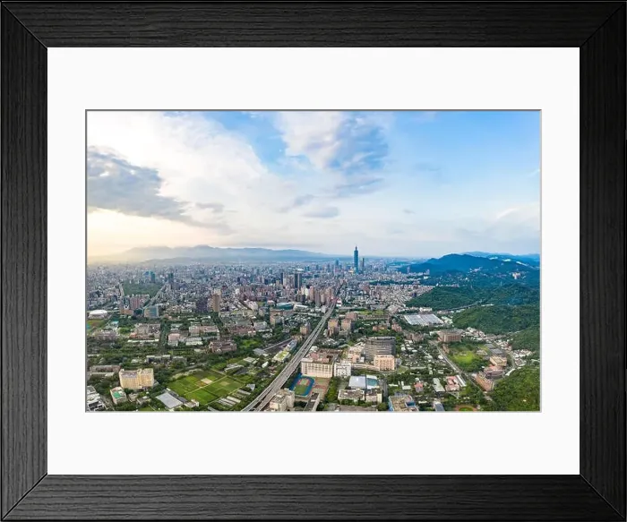 Framed Print : Taipei, Taiwan, 20 July 2019: Skyline of taipei city in downtown Taipei Framed Print : Taipei, Taiwan, 20 July 2019: Skyline of taipei city in downtown Taipei