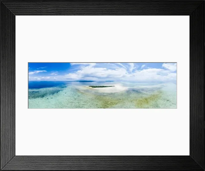 Framed Print : Aerial view tropical beach island reef caribbean sea Framed Print : Aerial view tropical beach island reef caribbean sea