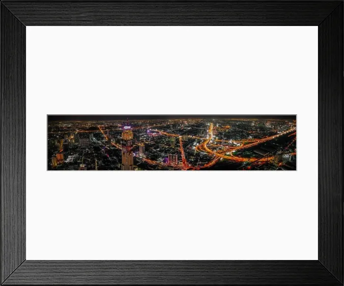 Framed Print : Siam and Rachathewi views from above by night in Bangkok Thailand Framed Print : Siam and Rachathewi views from above by night in Bangkok Thailand