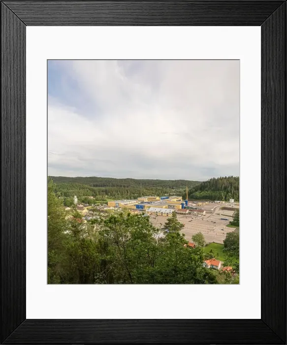 Framed Print : View over Ullared, the shopping town in Halland, Sweden, Scandinavia Framed Print : View over Ullared, the shopping town in Halland, Sweden, Scandinavia