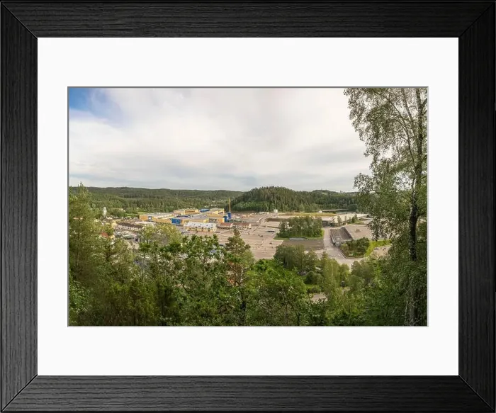 Framed Print : View over Ullared, the shopping town in Halland, Sweden, Scandinavia Framed Print : View over Ullared, the shopping town in Halland, Sweden, Scandinavia