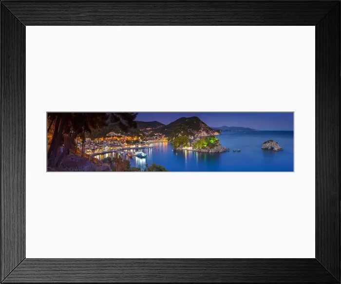 Framed Print : Panoramic view of scenic Parga city, Greece Framed Print : Panoramic view of scenic Parga city, Greece