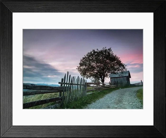 Framed Print : Summer landscape of the mountain village in Bucovina Framed Print : Summer landscape of the mountain village in Bucovina