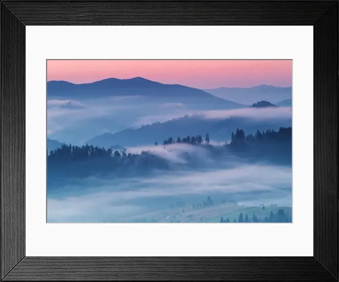 Framed Print : Summer landscape of the mountain village in Bucovina Framed Print : Summer landscape of the mountain village in Bucovina