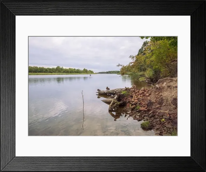 Framed Print : City Carnikava, Latvian Republic. Green nature in summer with River Gauja and waves. Travel photo. Sep 04. 2019 Framed Print : City Carnikava, Latvian Republic. Green nature in summer with River Gauja and waves. Travel photo. Sep 04. 2019