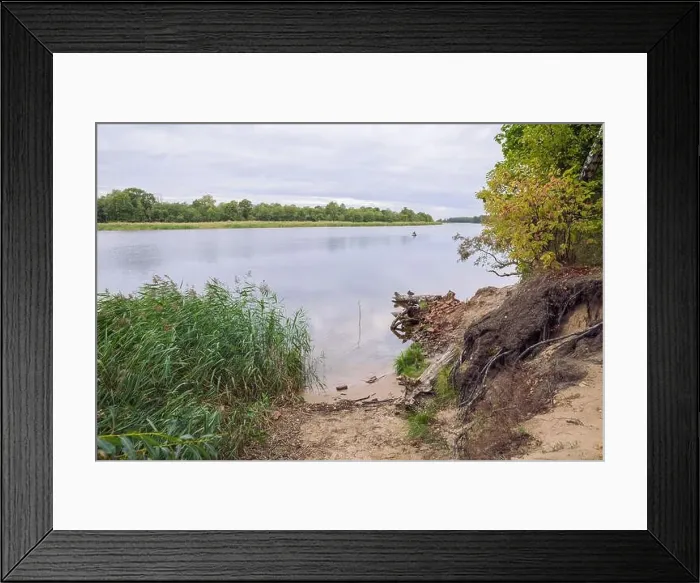 Framed Print : City Carnikava, Latvian Republic. Green nature in summer with River Gauja and waves. Travel photo. Sep 04. 2019 Framed Print : City Carnikava, Latvian Republic. Green nature in summer with River Gauja and waves. Travel photo. Sep 04. 2019