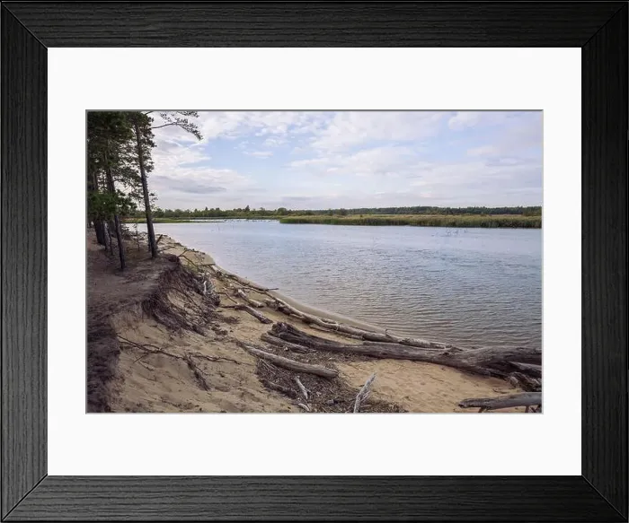 Framed Print : City Carnikava, Latvian Republic. Green nature in summer with River Gauja and waves. Travel photo. Sep 04. 2019 Framed Print : City Carnikava, Latvian Republic. Green nature in summer with River Gauja and waves. Travel photo. Sep 04. 2019