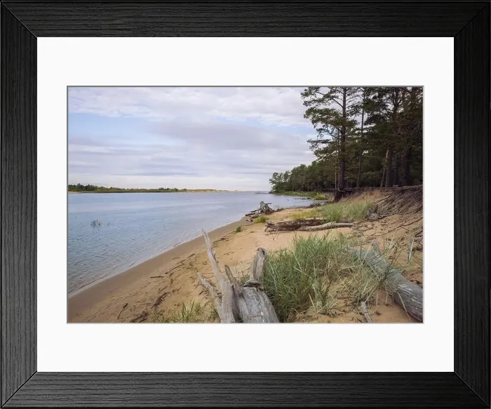 Framed Print : City Carnikava, Latvian Republic. Green nature in summer with River Gauja and waves. Travel photo. Sep 04. 2019 Framed Print : City Carnikava, Latvian Republic. Green nature in summer with River Gauja and waves. Travel photo. Sep 04. 2019