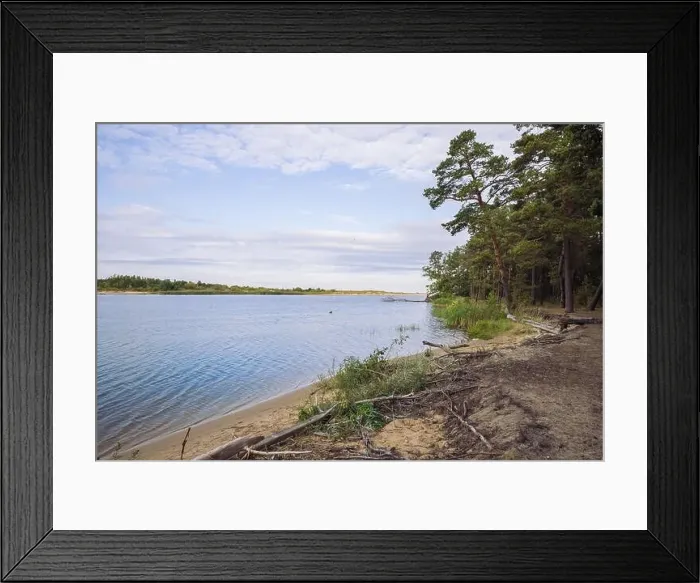 Framed Print : City Carnikava, Latvian Republic. Green nature in summer with River Gauja and waves. Travel photo. Sep 04. 2019 Framed Print : City Carnikava, Latvian Republic. Green nature in summer with River Gauja and waves. Travel photo. Sep 04. 2019