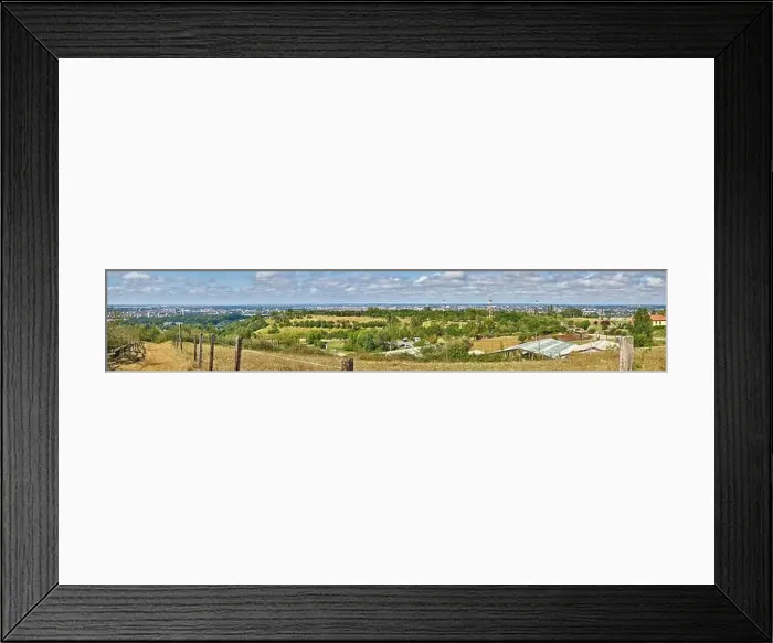 Framed Print : Panoramic Aerial View Of Toulouse At Belvédère Pech-David During a Clear Sunny Summer Day Framed Print : Panoramic Aerial View Of Toulouse At Belvédère Pech-David During a Clear Sunny Summer Day