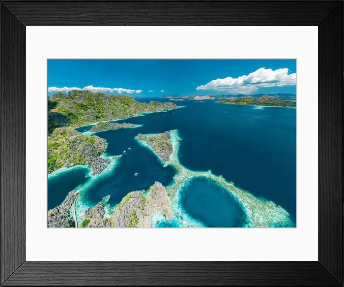 Framed Print : Panoramic landscape of Coron island in Philippines Framed Print : Panoramic landscape of Coron island in Philippines