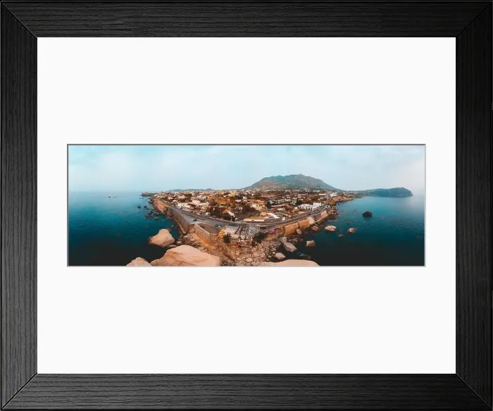 Framed Print : giant panorama from a drone at ischia Framed Print : giant panorama from a drone at ischia