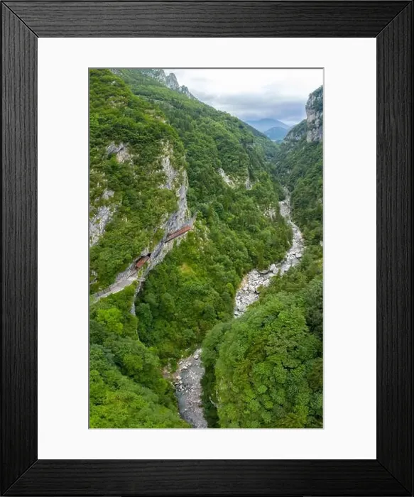 Framed Print : The old Via Mala di Scalve, Dezzo di Scalve, Val di Scalve, Bergamo province, Lombardy, Italy Framed Print : The old Via Mala di Scalve, Dezzo di Scalve, Val di Scalve, Bergamo province, Lombardy, Italy