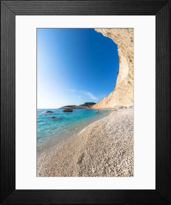 Framed Print : Famous Porto Katsiki beach in Lefkada island, Greece Framed Print : Famous Porto Katsiki beach in Lefkada island, Greece