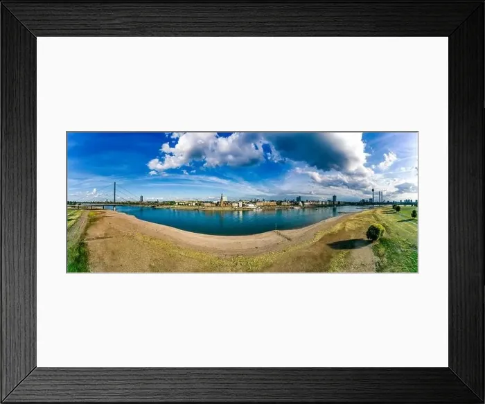 Framed Print : Duesseldorf from above Framed Print : Duesseldorf from above