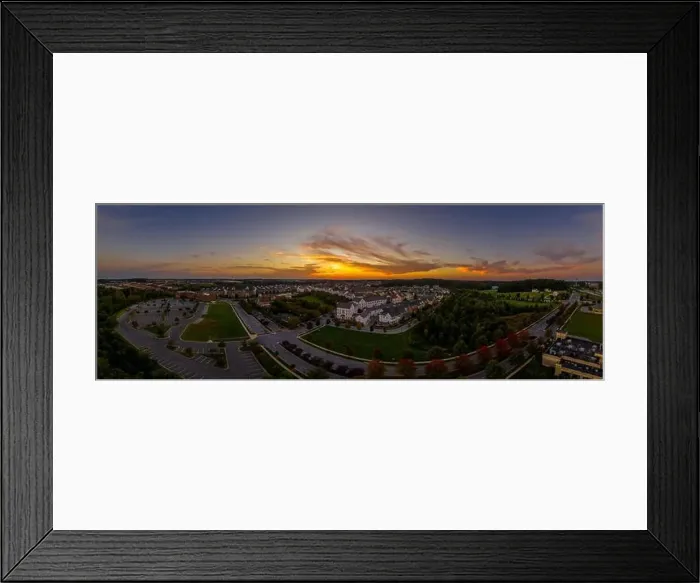 Framed Print : American suburban neighborhood with townhouses Framed Print : American suburban neighborhood with townhouses