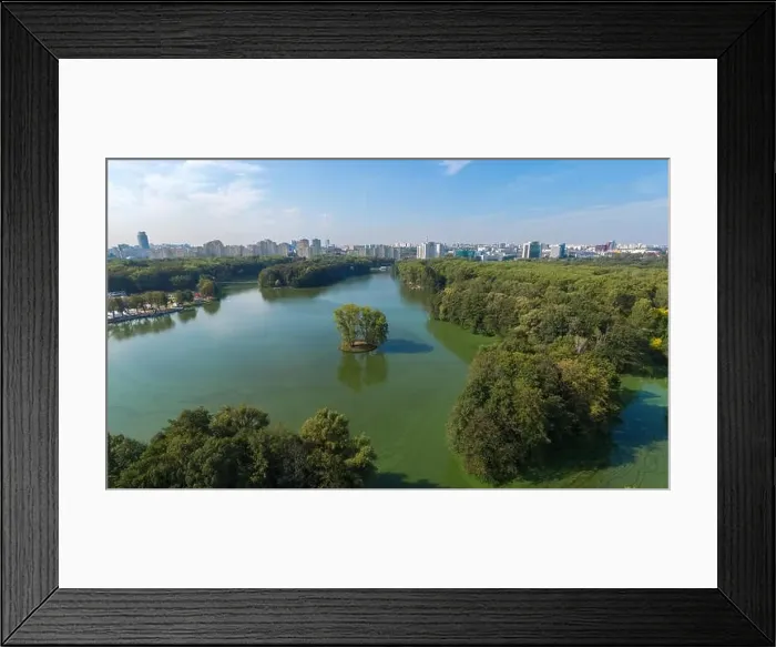 Framed Print : Minsk city center. Bird's-eye. Drone shot Framed Print : Minsk city center. Bird's-eye. Drone shot