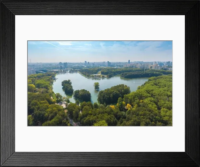 Framed Print : Minsk city center. Bird's-eye. Drone shot Framed Print : Minsk city center. Bird's-eye. Drone shot