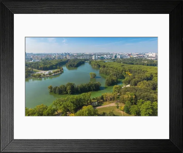 Framed Print : Minsk city center. Bird's-eye. Drone shot Framed Print : Minsk city center. Bird's-eye. Drone shot