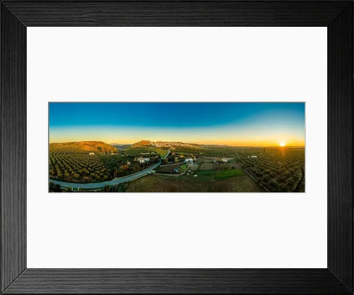 Framed Print : Castillo de Bury Al-Hammam in Banos de la Encina La Mancha province Spain old medieval castle with 14 towers from