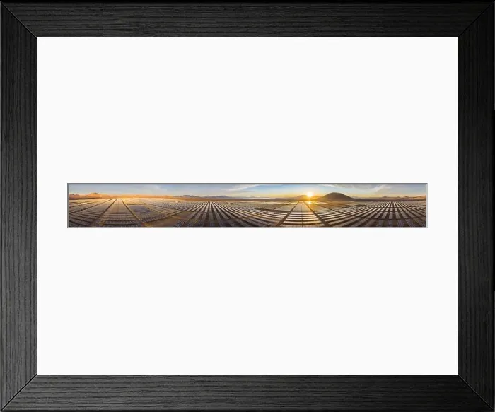 Framed Print : Aerial view of hundreds solar energy panels rows along the dry lands at Atacama Desert Framed Print : Aerial view of hundreds solar energy panels rows along the dry lands at Atacama Desert
